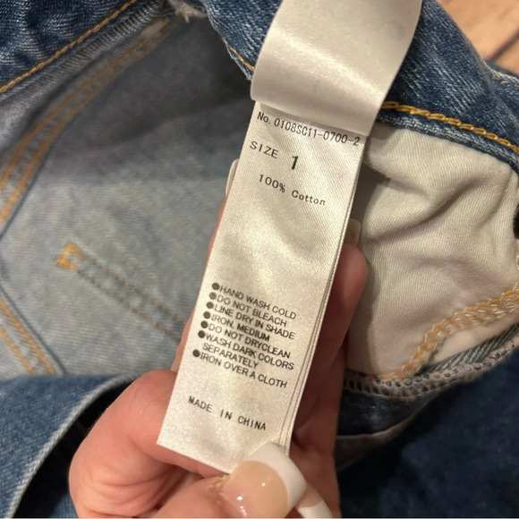 Moussy High Rise Denim Shorts - Picture 7 of 9